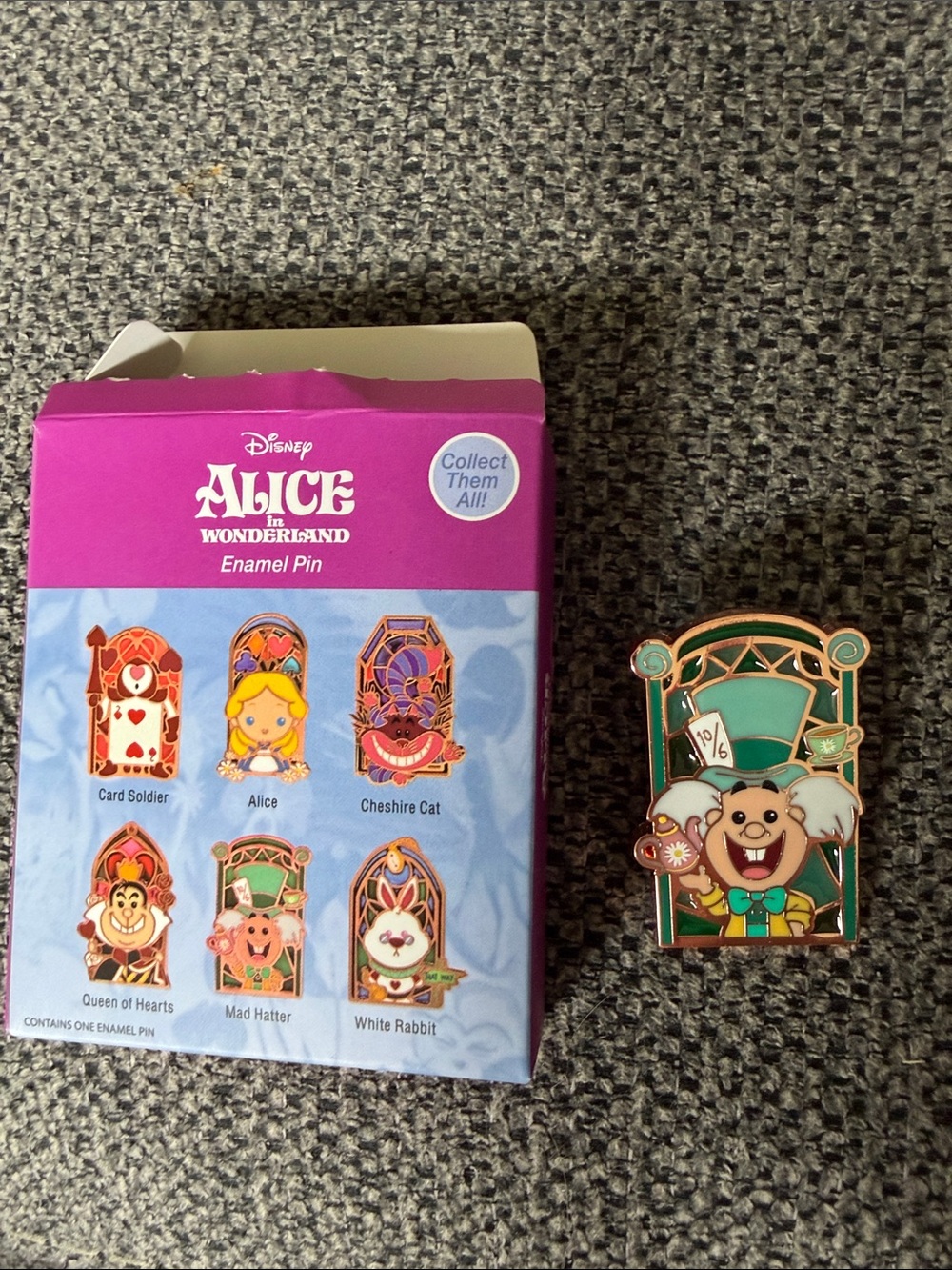 Disney Mad Hatter Enamel Pin - Teal, Green & Gold